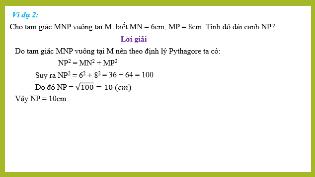 Giáo án điện tử Định lí Pythagore | Bài giảng PPT Toán 8 Cánh diều (ảnh 1)