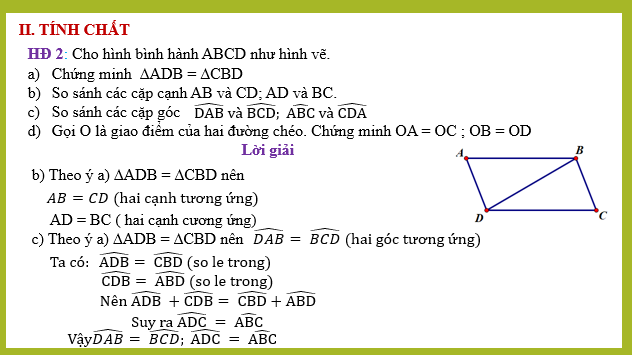 Giáo án điện tử Hình bình hành | Bài giảng PPT Toán 8 Cánh diều (ảnh 1)