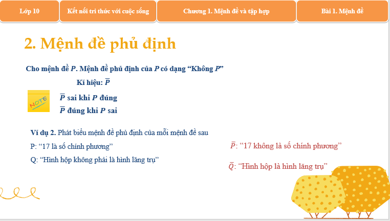 Giáo án điện tử Mệnh đề | Bài giảng PPT Toán 10 Kết nối tri thức (ảnh 1)