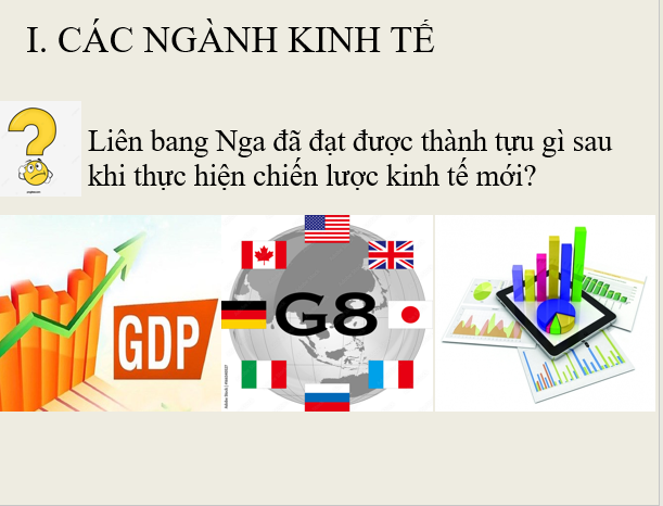 Giáo án điện tử Địa lí 11 Bài 20 (Chân trời sáng tạo): Kinh tế Liên Bang Nga| Bài giảng PPT Địa lí 11 (ảnh 1)