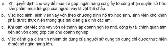 Kinh tế 10 Bài 9: Dịch vụ tín dụng | Kết nối tri thức (ảnh 12)