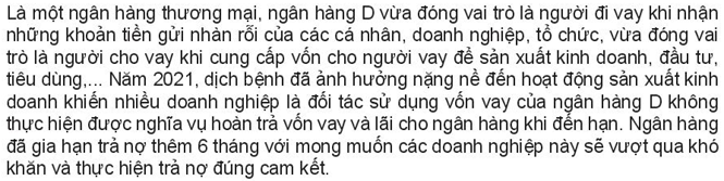 Kinh tế 10 Bài 9: Dịch vụ tín dụng | Kết nối tri thức (ảnh 1)