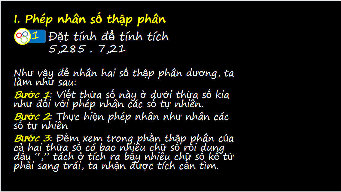 Giáo án điện tử  Phép nhân, phép chia số thập phân| Bài giảng PPT Toán 6 (ảnh 1)