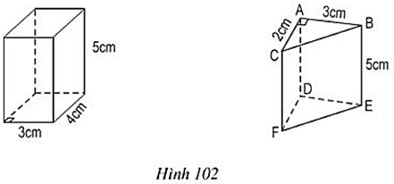 Tính diện tích xung quanh, diện tích toàn phần của các lăng trụ đứng sau đây  (ảnh 1)