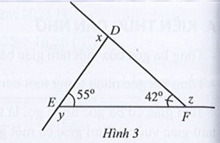 Quan sát Hình 3. Tính các số đo x, y, z