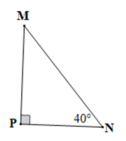 Cho biết một góc nhọn của tam giác vuông bằng 40 độ. Tính số đo góc nhọn còn lại