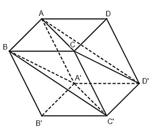 Cho hình hộp ABCD.A'B'C'D'. Mặt phẳng (BA'C') song song với mặt phẳng nào dưới đây?  A. (ACD).  B. (ADD').  C. (DCD'). D. (AD'C).  (ảnh 1)