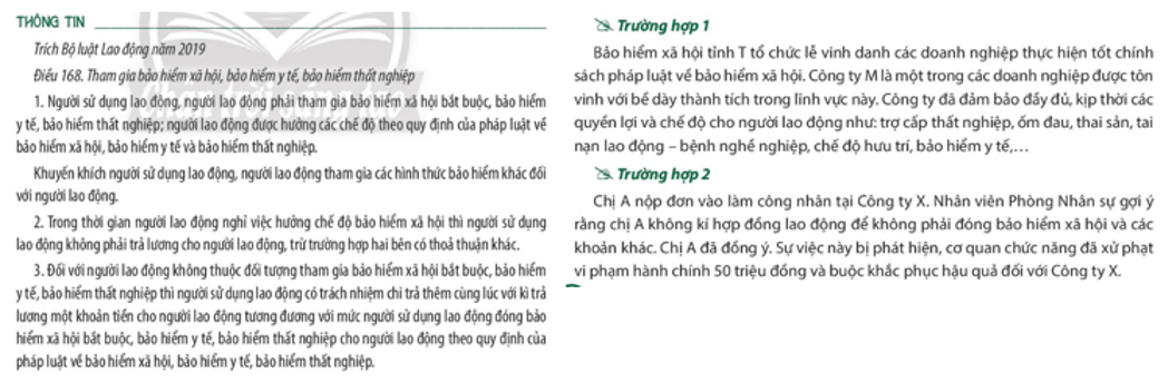 Cho biết quy định về bảo hiểm xã hội được thể hiện như thế nào qua thông tin trên