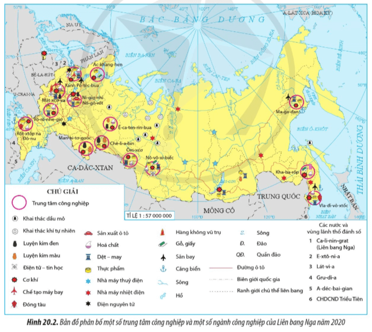 Lý thuyết Địa Lí 11 Cánh diều Bài 20: Kinh tế Liên Bang Nga