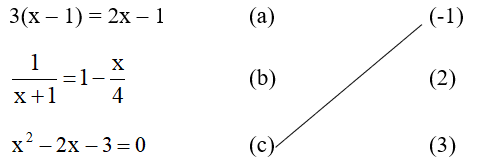 Nối mỗi phương trình sau với các nghiệm của nó (ảnh 1)