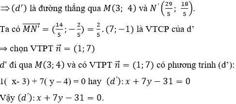 Tìm ảnh của một đường thẳng qua phép đối xứng trục cực hay