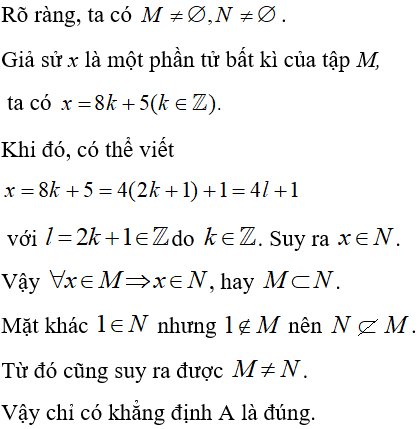 14 câu trắc nghiệm Tập hợp