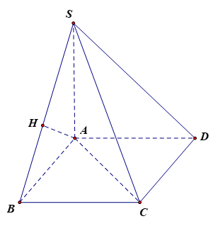 Cho hình chóp S.ABCD có đáy ABCD là hình vuông cạnh bằng a