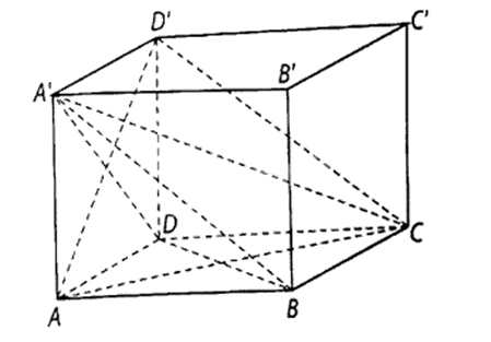 Cho hình hộp chữ nhật ABCD.A'B'C'D' có AB = a; AD = acăn2