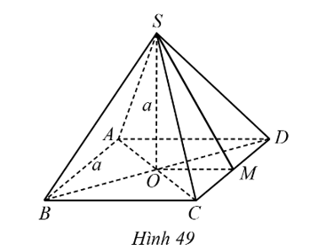 Cho hình chóp tứ giác đều S.ABCD có AB = a, O là hình chiếu của S trên (ABCD), SO = a