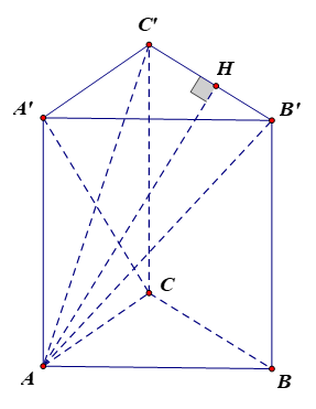 Cho hình lăng trụ đứng ABC.A'B'C' có đáy ABC là tam giác vuông tại A