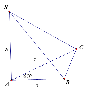 Cho hình chóp S.ABC có SA vuông góc (ABC) và góc BAC = 60 độ