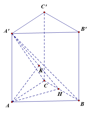 Cho hình lăng trụ đứng ABC.A'B'C' có góc BAC = 60 độ