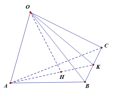 Cho tứ diện OABC có ba cạnh OA, OB, OC đôi một vuông góc